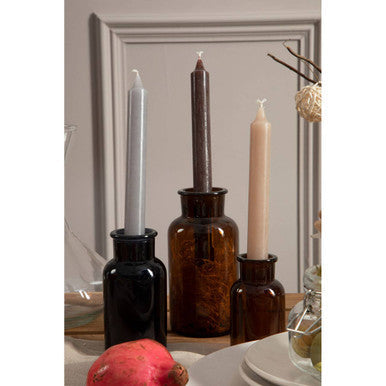 Apothecary Amber Glass Extra Small Bottle with Matching Lid 125ml