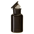 Apothecary Black Glass Small Reagent Bottle with Embossed Label 250ml