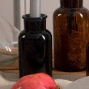 Apothecary Black Glass Reagent Bottle