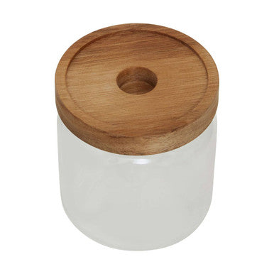 Glass Storage Jar with Acacia wood Lid 700ml | Freska