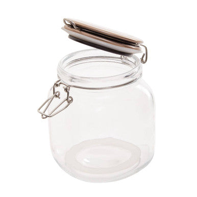 Square 1050Ml Glass Jar With Champagne Lid | Luca