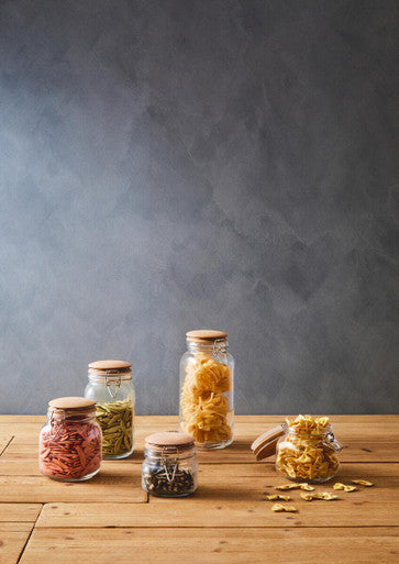 Square 800Ml Glass Jar With Wooden Lid | Luca