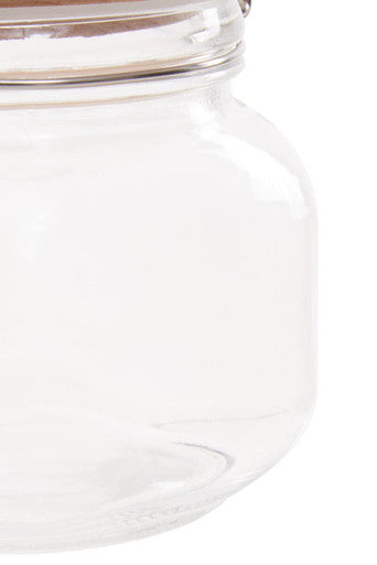 Square 800Ml Glass Jar With Wooden Lid | Luca