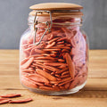 Square 1050Ml Glass Jar With Wooden Lid | Luca