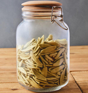 Luca Square 1550Ml Glass Jar With Wooden Lid