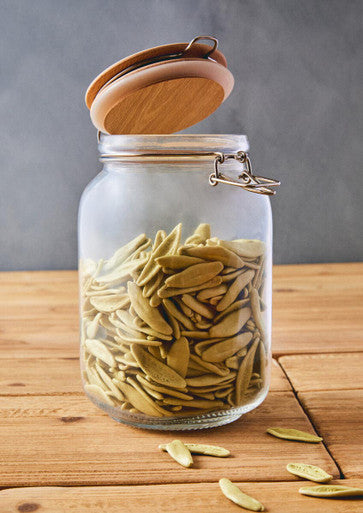 Square 1550Ml Glass Jar With Wooden Lid | Luca