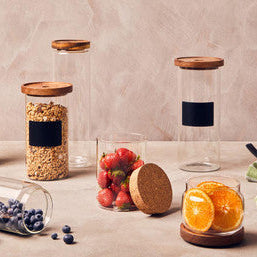 Glass Storage Jar with Acacia Lid 560 Ml | Tromso