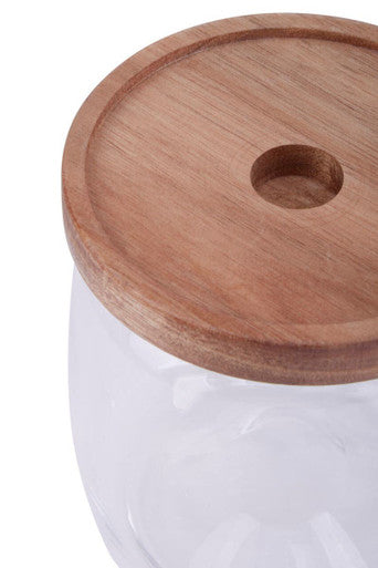 Tromso Glass Storage Jar with Acacia Lid 860 ml