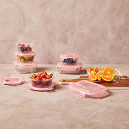 Freska 320ml Square Glass Container.