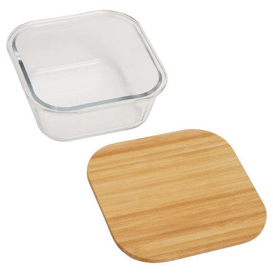 Freska 800Ml Glass Container With Bamboo Lid