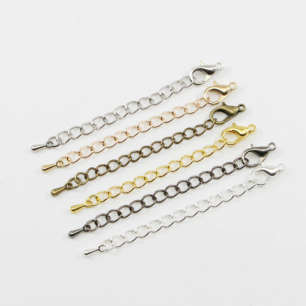 Extended extended tail chain lobster clasp connector