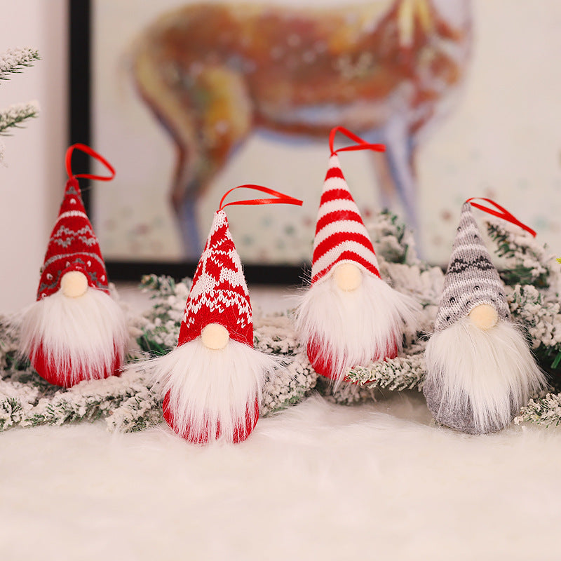 Christmas faceless doll forest man ornament