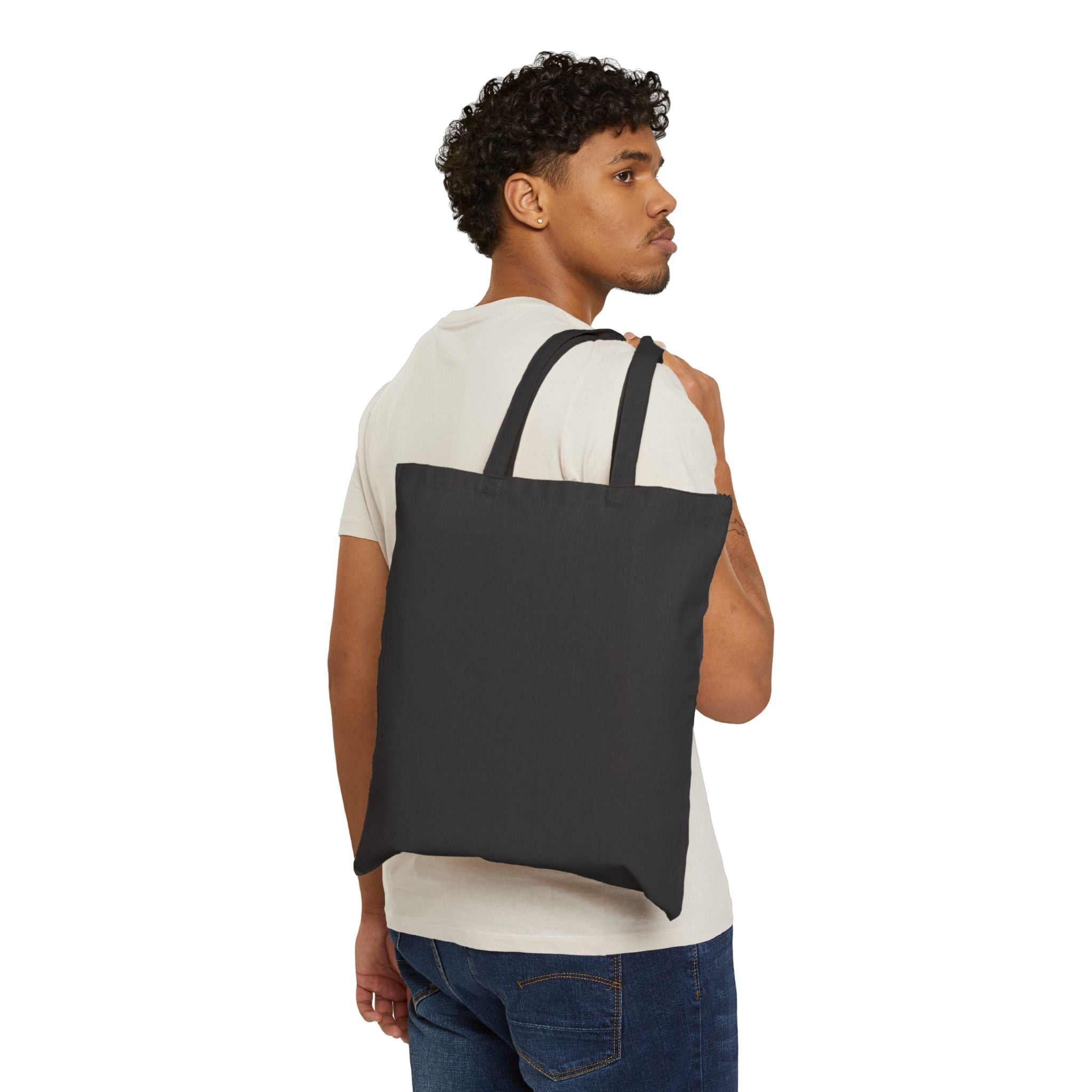 New Day Canvas Tote Bag — Minimalist Positive Quote Grocery & Market Tote