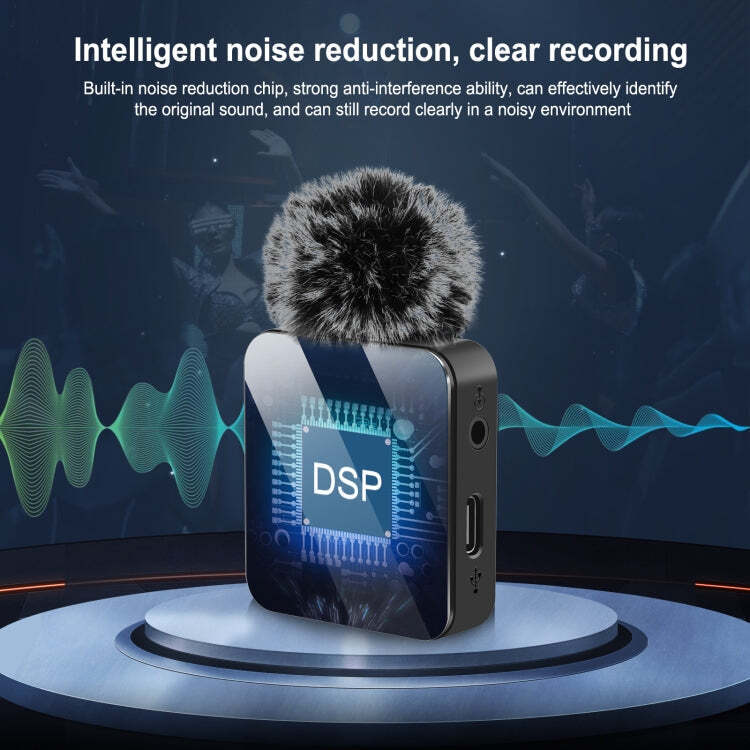 PULUZ Wireless Lavalier Microphone for iPhone / iPad, 8-Pin Receiver and Dual Mi