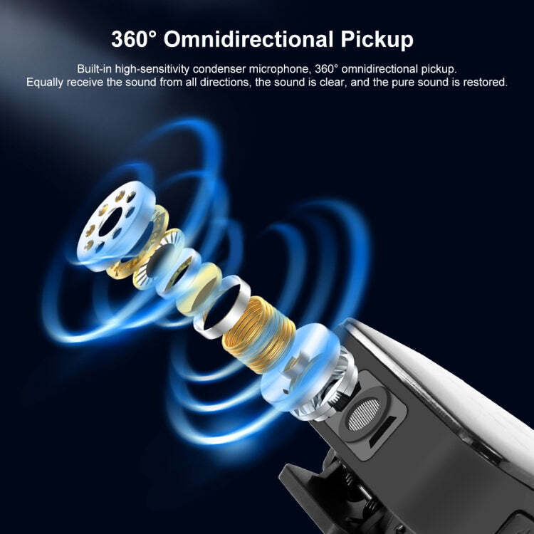 PULUZ Wireless Lavalier Microphone for iPhone / iPad, 8-Pin Receiver and Dual Mi