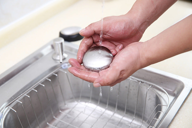Oval Stainless Steel Fat Round Metal Odor Removal Soap Deodorant Large Soap