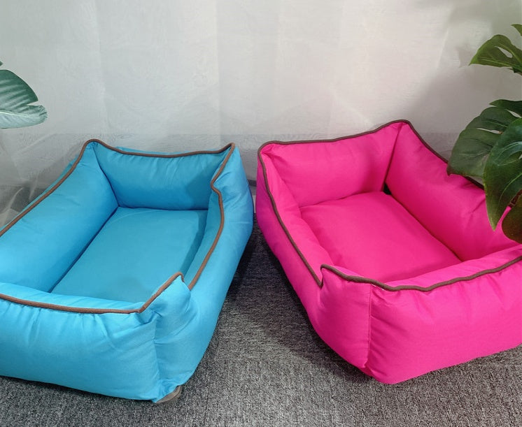 Candy-colored thin bones square denim nest medium and small dog pet kennel