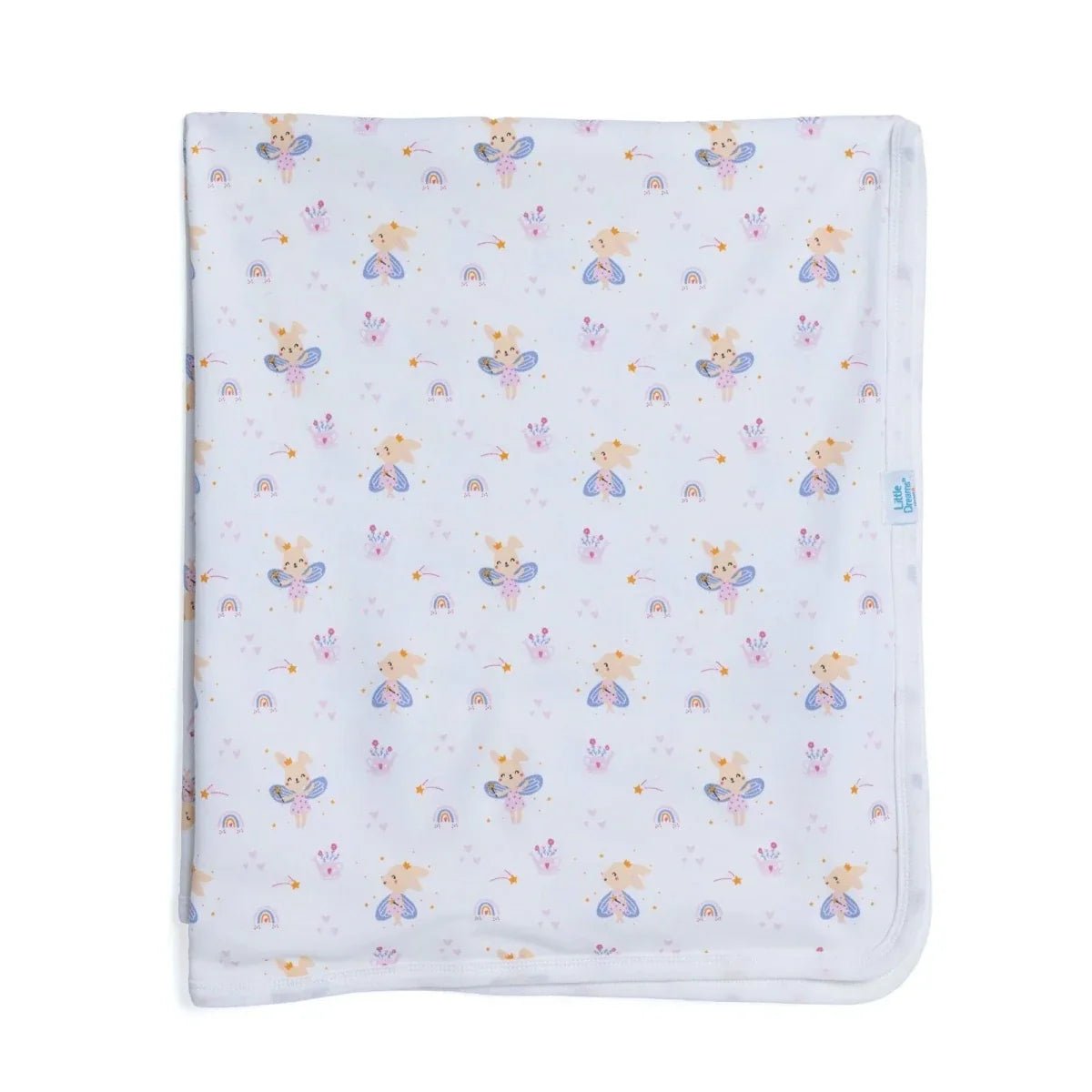 Little Dreams Bunny Print Jersey Baby Blanket (80 x 90 cm)