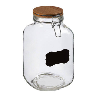 Glass Storage Jar with Wooden Lid 3000ml | Grocer