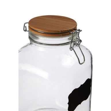 Glass Storage Jar with Wooden Lid 3000ml | Grocer