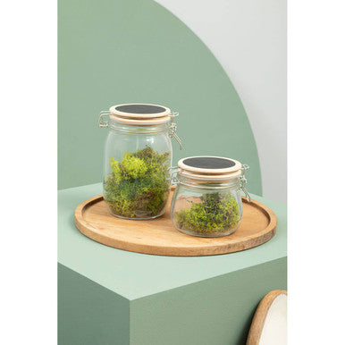Appert Clear Glass Storage Jar with Pine Wood Chalkboard Lid 500ml