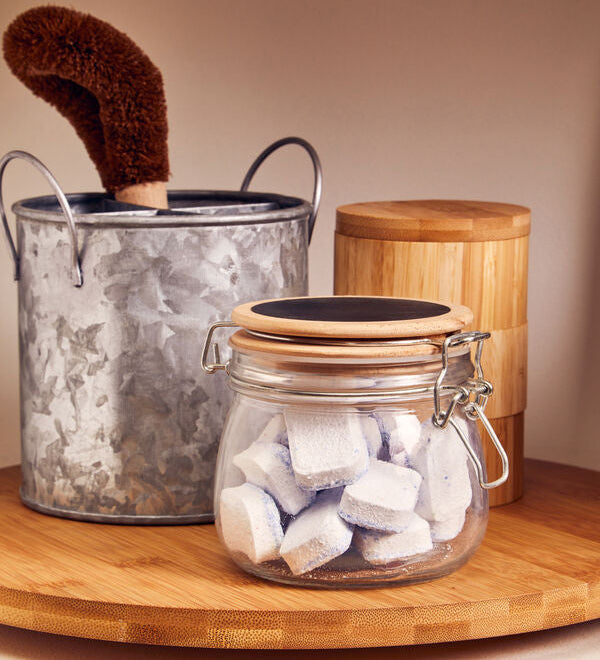 Appert Clear Glass Storage Jar with Pine Wood Chalkboard Lid 500ml