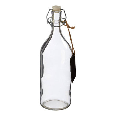 Glass Bottle With Chalkboard Tag 1000ml | Grocer