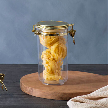 Gozo Jar With Gold Lid 1100 Ml