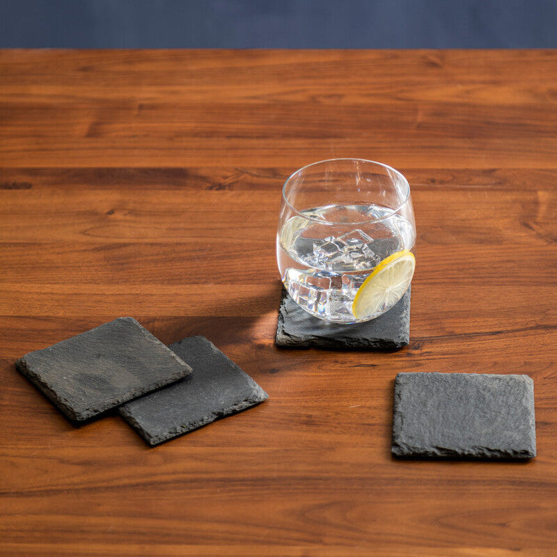 Preto Set Of Four Slate Square Coasters