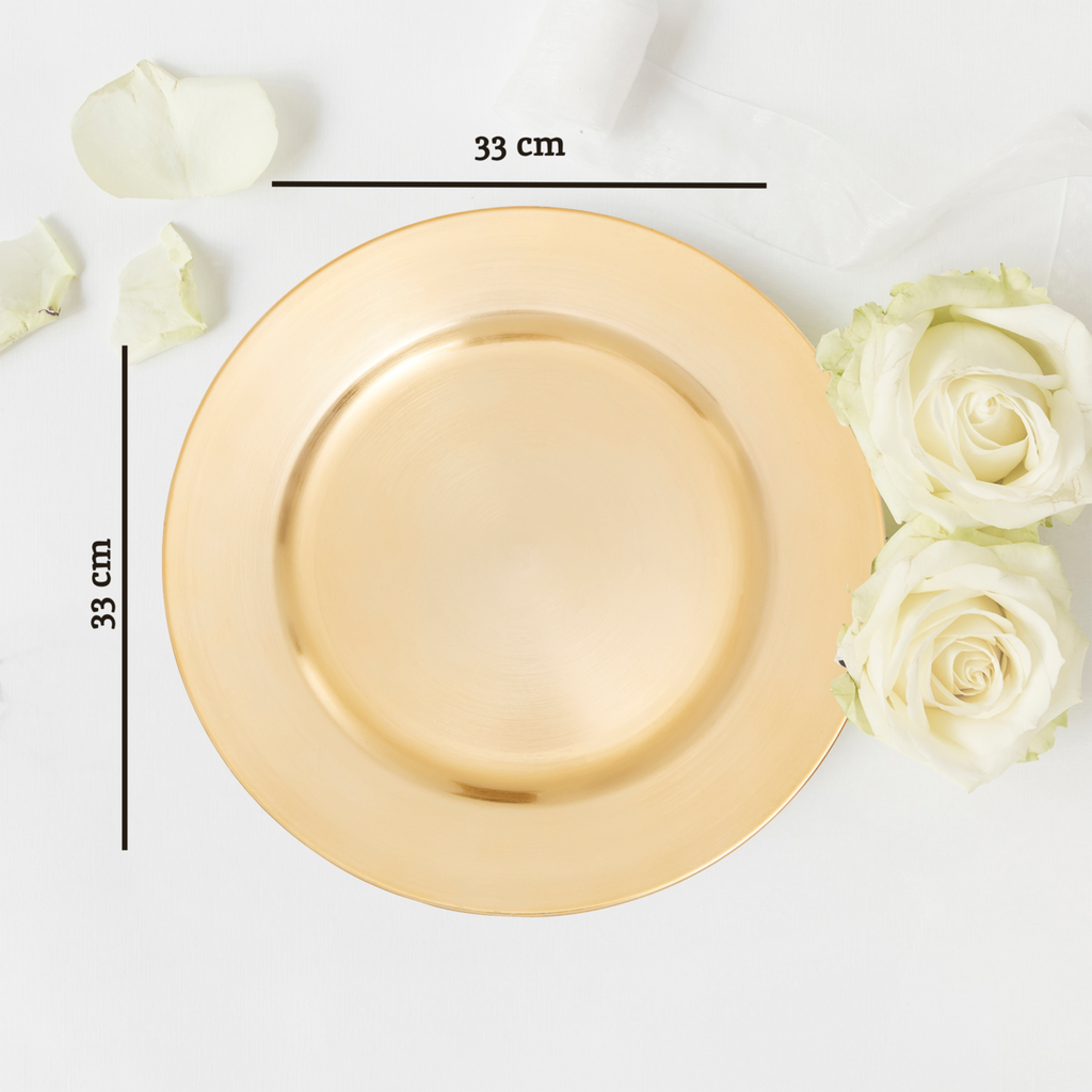 Flat Gold  Charger Plate | Dia