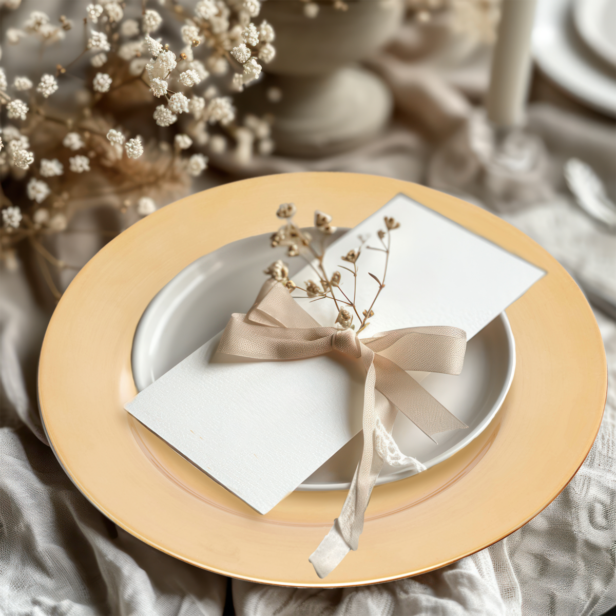 Dia Flat Gold  Charger Plate
