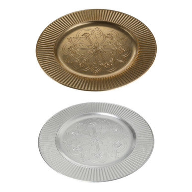 Redbud Silver Charger Plate