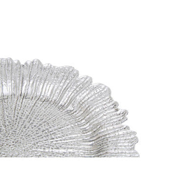 Dia Silver Finish Reef Charger Plate
