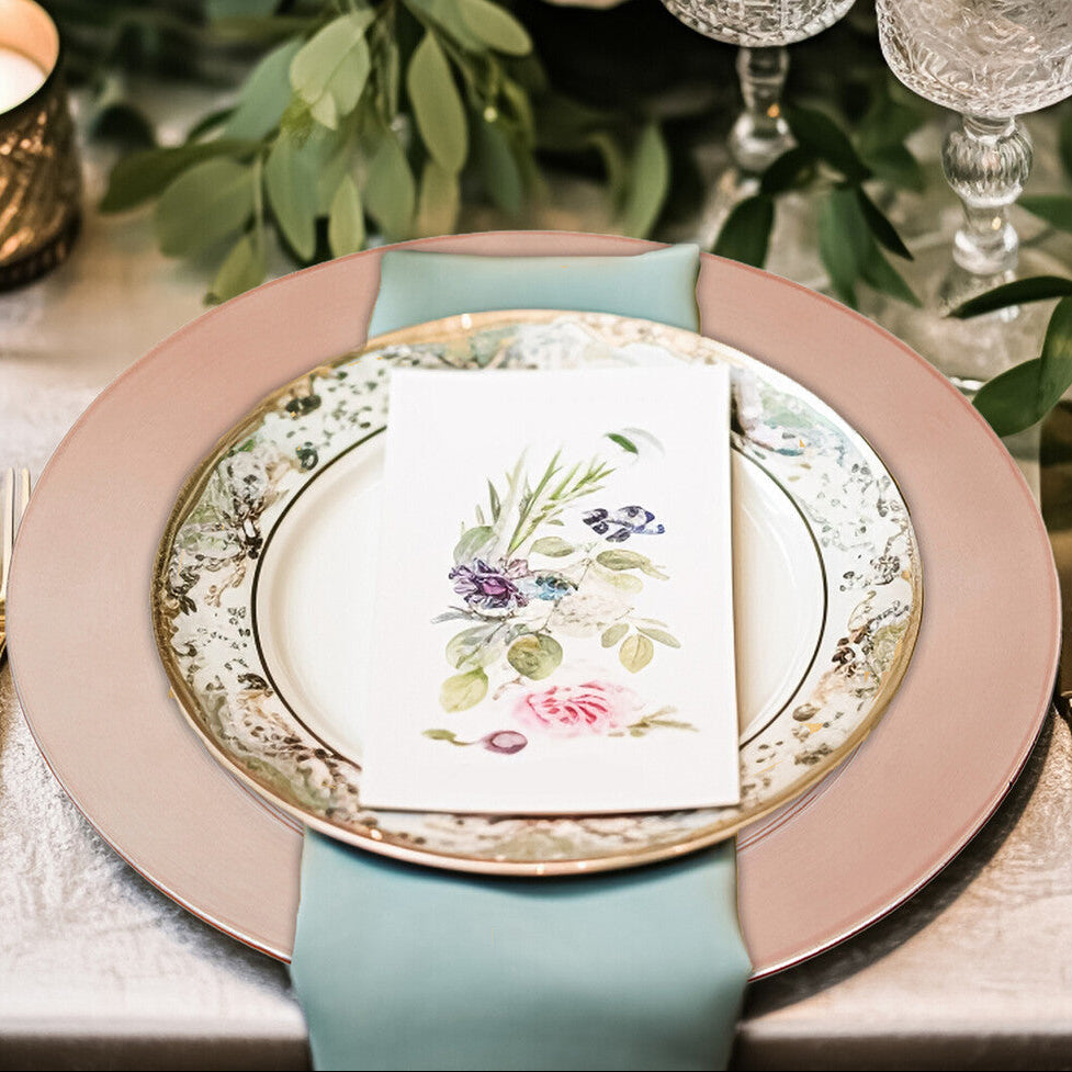Dia Rose Gold Finish Charger Plate