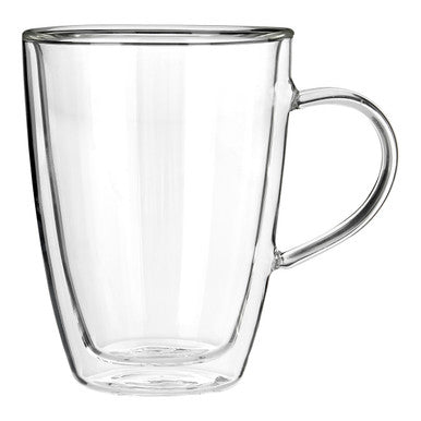 Amari Clear Borosilicate Glass 330ml Mug with Double Wall Design