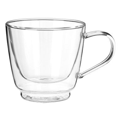 Amari Clear Borosilicate Glass 190ml Mug with Double Wall Design