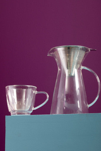 Amari Clear Borosilicate Glass 190ml Mug with Double Wall Design