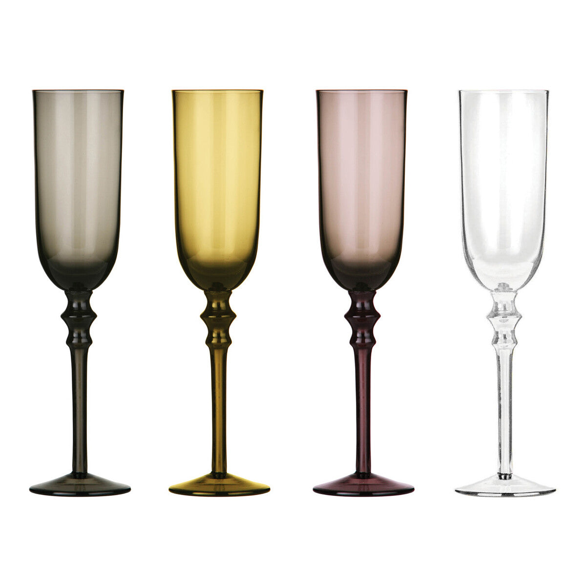 Tessa Set Of Four Purple Champagne Glasses