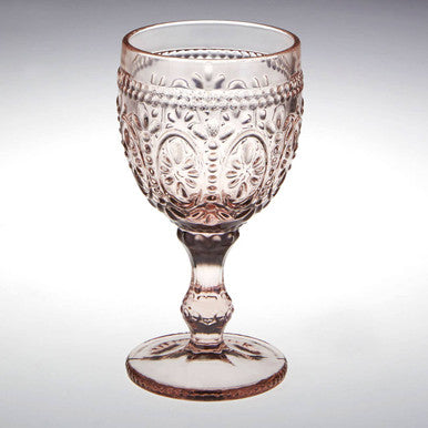 Set of 4  Pink And Blue Wine Glasses | Fleur