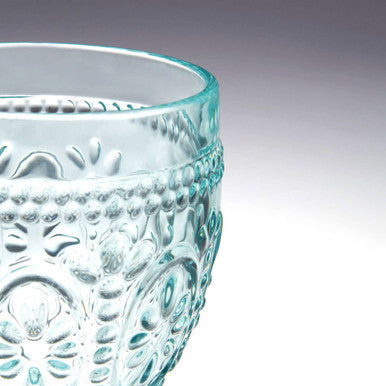 Set of 4  Pink And Blue Wine Glasses | Fleur