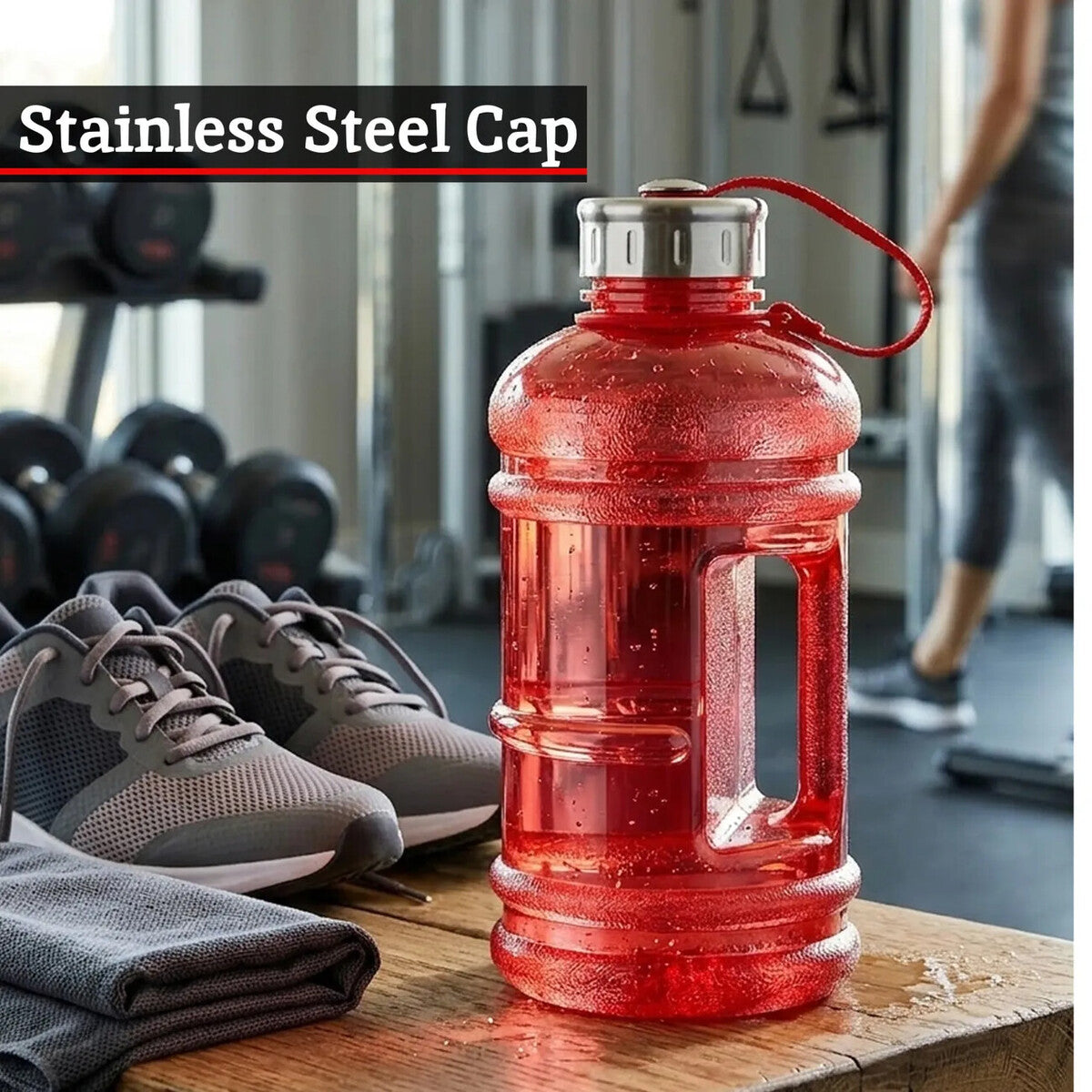 Red 1000ml Sports Drinking Bottle | Olly