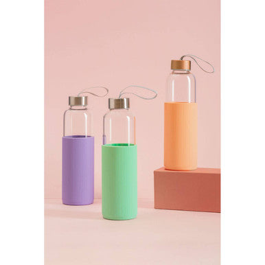Mimo Glass Bottle With Purple Silicone Sleeve