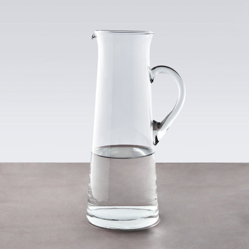 Ambra Clear Glass Pitcher.