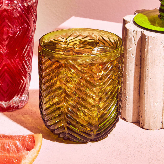 Fleur Set Of Four Green Tumblers