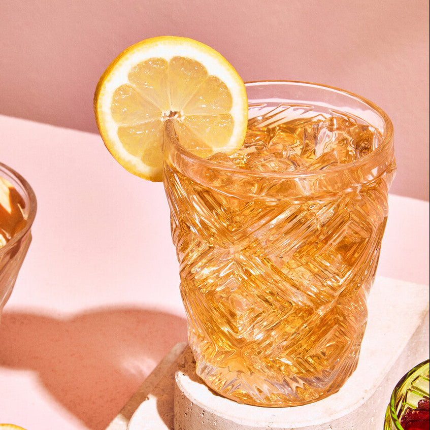 Set of Four Clear Glass Tumblers | Fleur