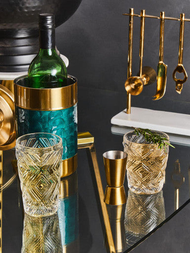 Fleur Set Of Four Clear Highball Glasses