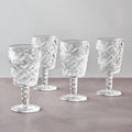 Set of Four Clear Wine Glasses | Fleur