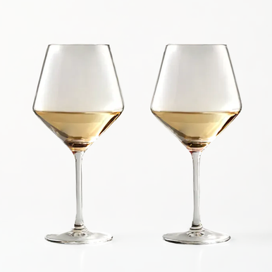 Ada Crystal Set of 2 Burgundy Glasses