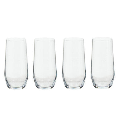 Ada Crystal Set of 4 Hi-Ball Glasses 550ml