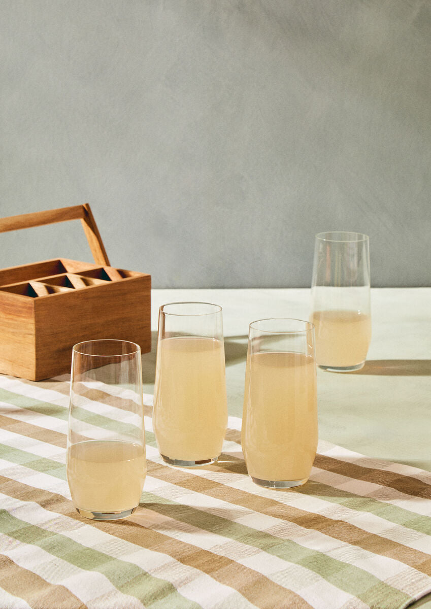 Ada Crystal Set of 4 Hi-Ball Glasses 550ml